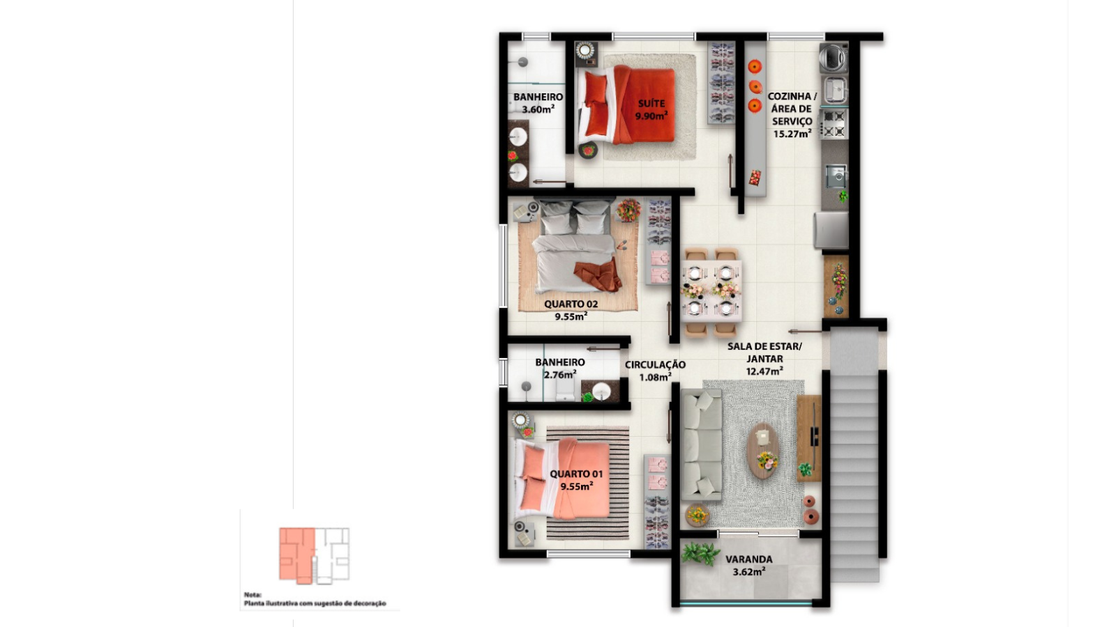 Apartamento a venda em Porto Seguro no Vog Taperapuan - Foto 18B